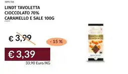 Prezzemolo e Vitale Lindt tavoletta cioccolato 70% caramello e sale offerta