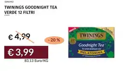 Prezzemolo e Vitale Twinings goodnight tea verde 12 filtri offerta