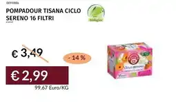 Prezzemolo e Vitale Pompadour tisana ciclo sereno 16 filtri offerta