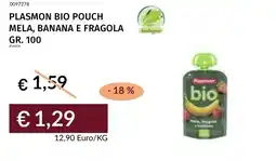 Prezzemolo e Vitale Plasmon bio pouch mela, banana e fragola offerta