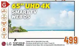 Ipercoop LG TV 65" UHD 4K 65UR78006LK offerta