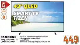 Ipercoop SAMSUNG TV QLED 43" UHD 4K QE43Q7FAAUXZT offerta