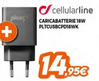 Expert cellularline Caricabatterie 18W PLTCUSBCPD18WK offerta