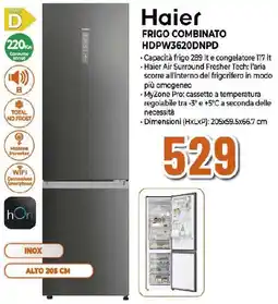 Ipercoop Haier FRIGO COMBINATO HDPW3620DNPD offerta
