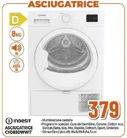 Ipercoop INDESIT ASCIUGATRICE CYD83DWWIT offerta
