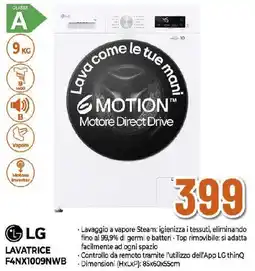 Ipercoop LG LAVATRICE F4NX1009NWB offerta