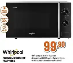 Ipercoop Whirlpool FORNO MICROONDE MWP103SB offerta