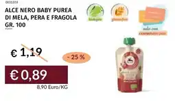 Prezzemolo e Vitale Alce nero baby purea di mela, pera e fragola offerta