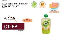 Prezzemolo e Vitale Alce nero baby purea di pera bio offerta