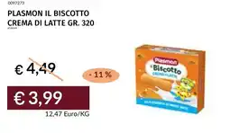 Prezzemolo e Vitale Plasmon il biscotto crema di latte offerta