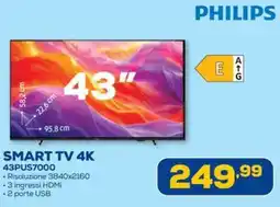 Euronics PHILIPS SMART TV 4K 43PUS7000 offerta