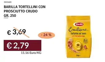 Prezzemolo e Vitale Barilla tortellini con prosciutto crudo offerta