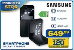 Euronics SAMSUNG SMARTPHONE GALAXY Z FLIP7 FE offerta
