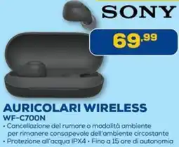 Euronics Sony auricolari wireless WF-C700N offerta