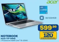Euronics acer NOTEBOOK AG15-71P-56N9 offerta