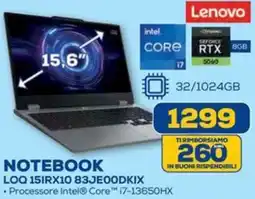 Euronics Lenovo NOTEBOOK LOQ 15IRX10 83JE0ODKIX offerta
