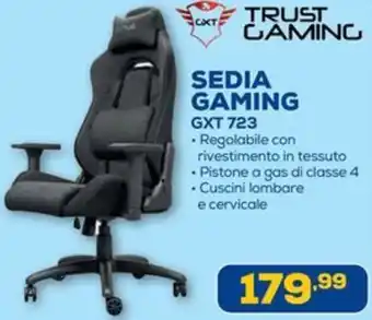 Euronics Trust gaming sedia gaming GXT 723 offerta