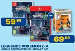 Euronics Leggende pokemon z-a +funko pop pokemon charizard 843 offerta