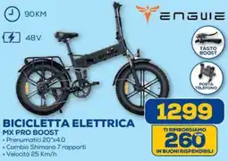 Euronics Enguie bicicletta elettrica mx pro boost offerta