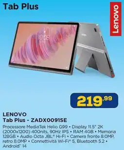 Euronics LENOVO Tab Plus - ZADX0091SE offerta