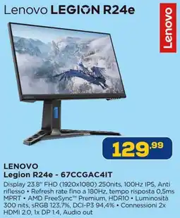 Euronics LENOVO Legion R24e - 67CCGAC4IT offerta