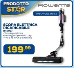 Euronics Rowenta scopa elettrica ricaricabile RH2037 offerta