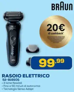 Euronics Braun rasoio elettrico 52-B1650S offerta