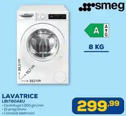 Euronics smeg LAVATRICE LB1T80AEU offerta