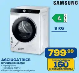 Euronics SAMSUNG ASCIUGATRICE DV90DG6845LKU3 offerta