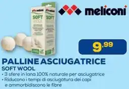 Euronics Meliconi palline asciugatrice soft wool offerta