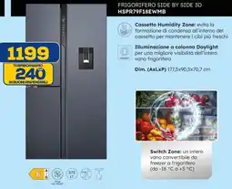 Euronics Haier FRIGORIFERO SIDE BY SIDE 3D HSPR79F18EWMB offerta