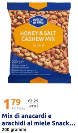 Action Mix di anacardi e arachidi al miele Snack offerta