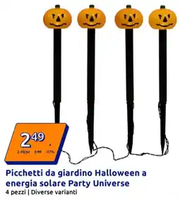 Action Picchetti da giardino Halloween a energia solare Party Universe offerta