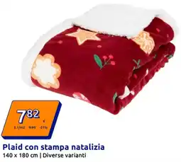 Action Plaid con stampa natalizia offerta