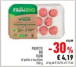 Conad POLPETTE BIO FILENI offerta