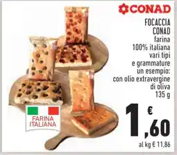 Conad Focaccia Conad offerta