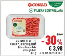 Conad MACINATO DI VITELLO CONAD PERCORSO QUALITÀ offerta