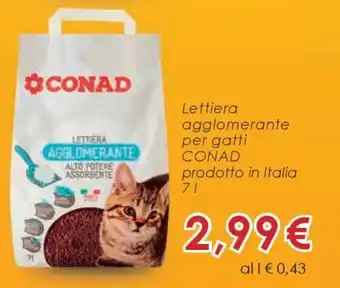 Conad Lettiera agglomerante per gatti CONAD offerta