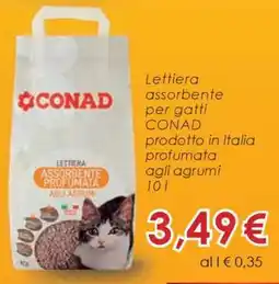 Conad LETTIERA ASSORBENTE PER GATTI CONAD offerta