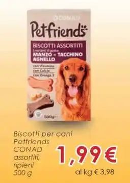 Conad Biscotti per cani Petfriends offerta