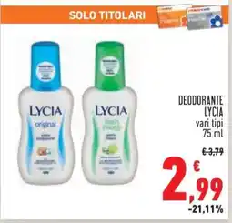 Conad DEODORANTE LYCIA offerta