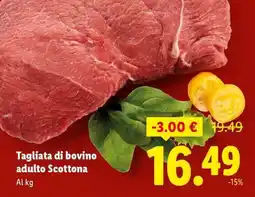 Lidl Tagliata Di Bovino Adulto Scottona offerta