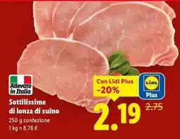 Lidl Sottilissime di lonza di suino offerta