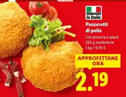 Lidl Panzerotti di pollo offerta