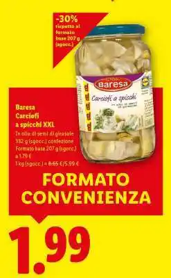 Lidl Baresa Carciofi a spicchi XXL offerta