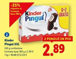 Lidl Kinder Pinguì XXL offerta