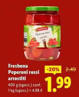 Lidl Freshona Peperoni rossi arrostiti offerta