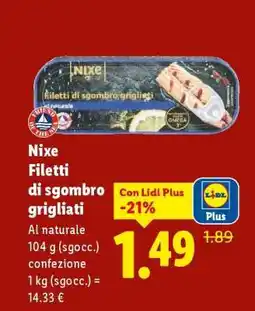 Lidl Nixe Filetti di sgombro grigliati offerta