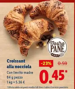 Lidl Croissant alla nocciola offerta