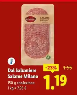 Lidl Dal Salumiere Salame Milano offerta